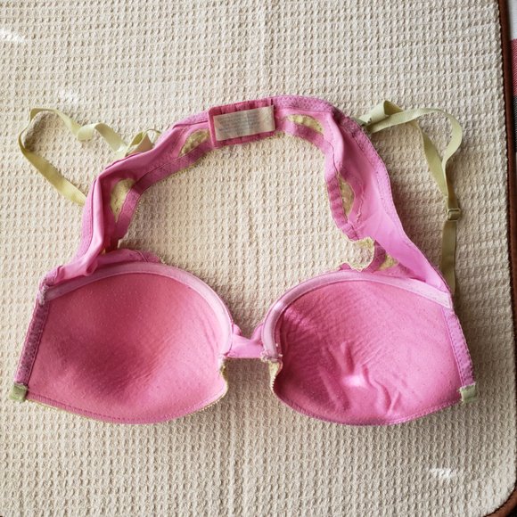 René Rofé Pink & Green Lace Bra – Size 36B - Picture 9 of 16